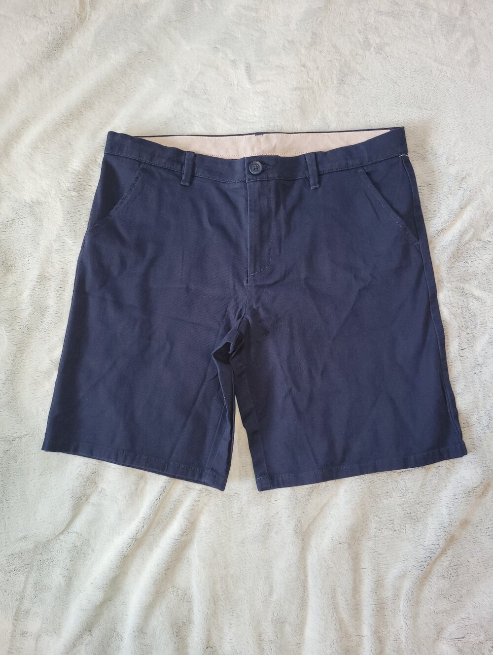 Gap Unisex Kids Size 16 Plus Uniform Shorts Navy Blue Adjustable Waist Cotton